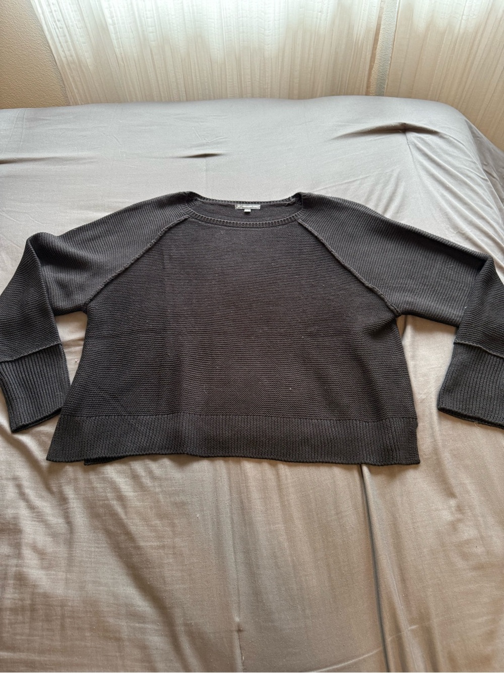 Adrianna Papell Black Scoop-Neck Knit Sweater